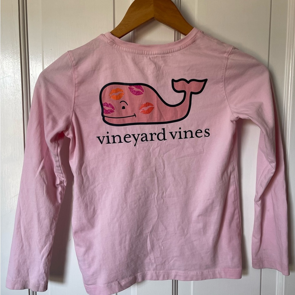Vineyard Vines Kids Pink Long Sleeve Shirt Size Medium